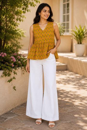 Mahi Sleeveless Peplum Tunic
