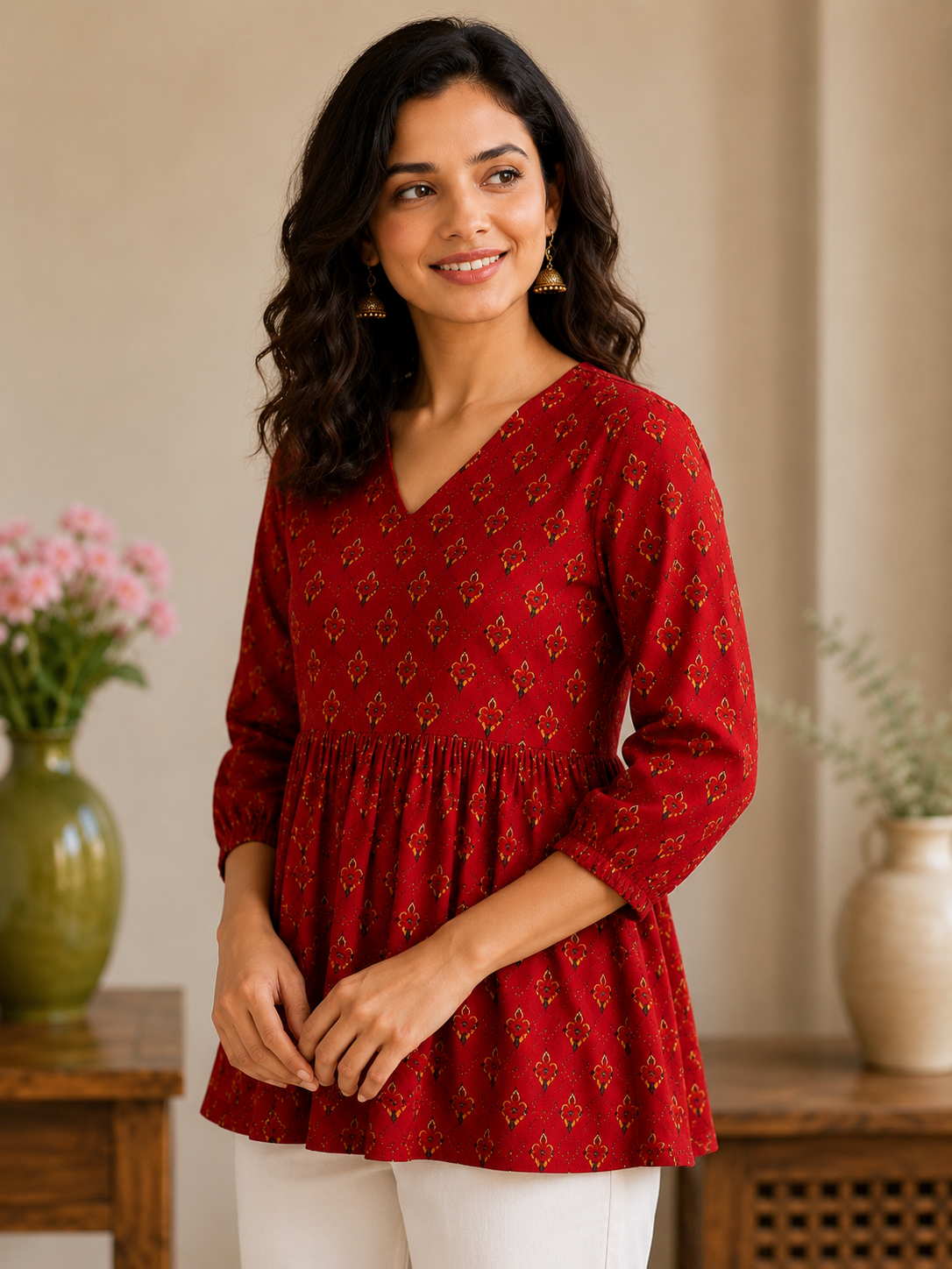 RHEA Gathered Tunic