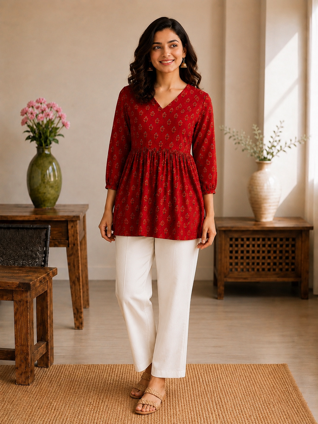RHEA Gathered Tunic