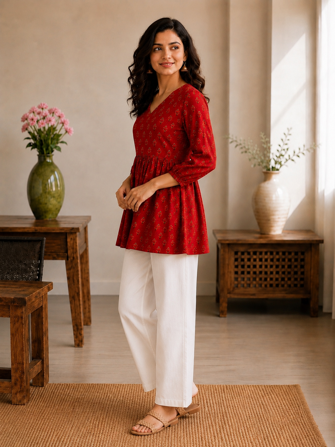 RHEA Gathered Tunic