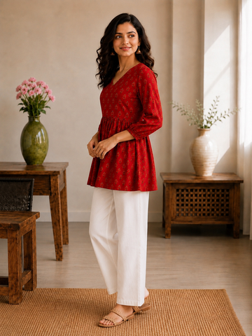 RHEA Gathered Tunic