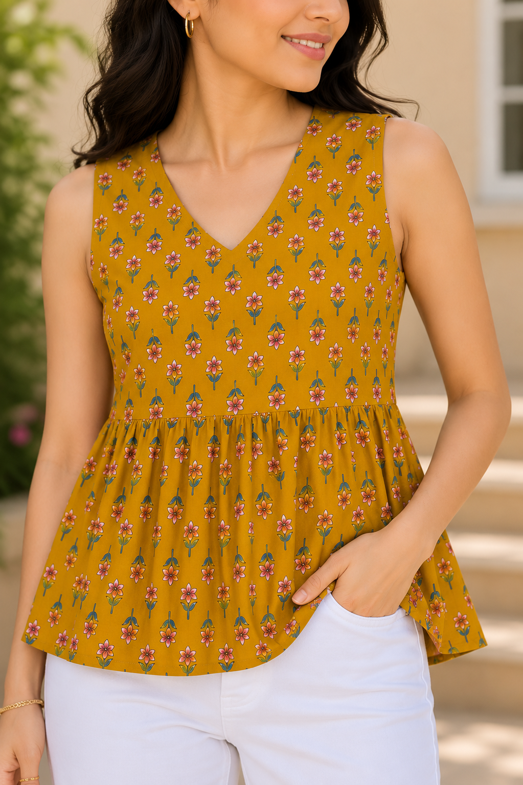 Mahi Sleeveless Peplum Tunic