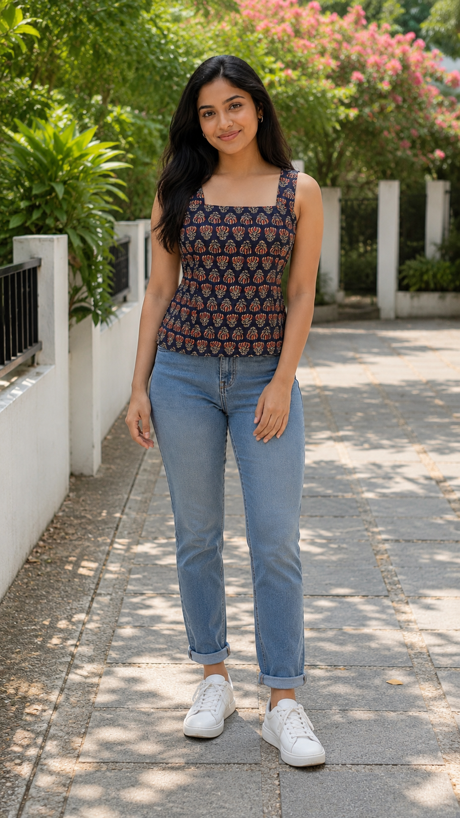 KUSUM SLEEVELESS TIE BACK TOP