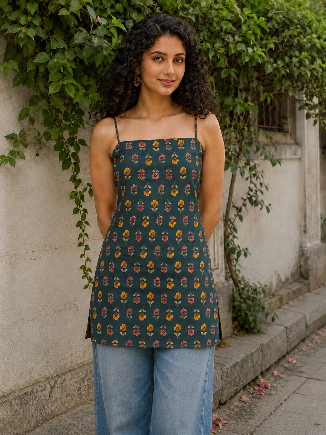 GULNAAR Open-Back Short Kurti