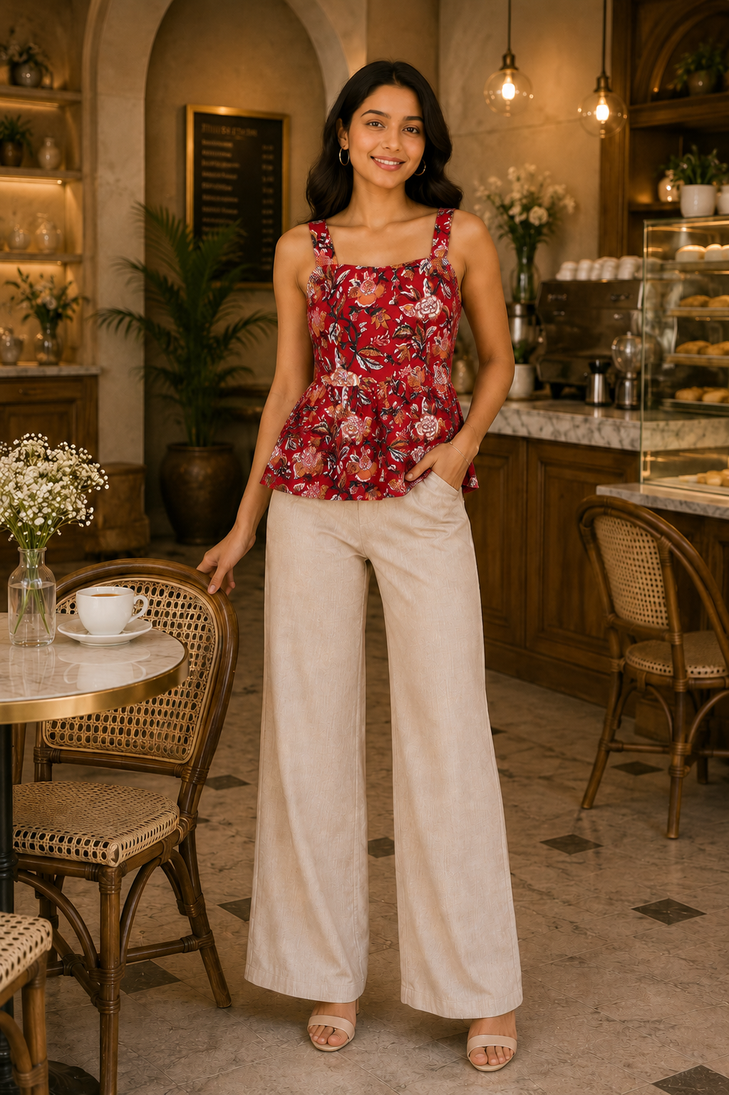Anaya Back Peplum Camisole