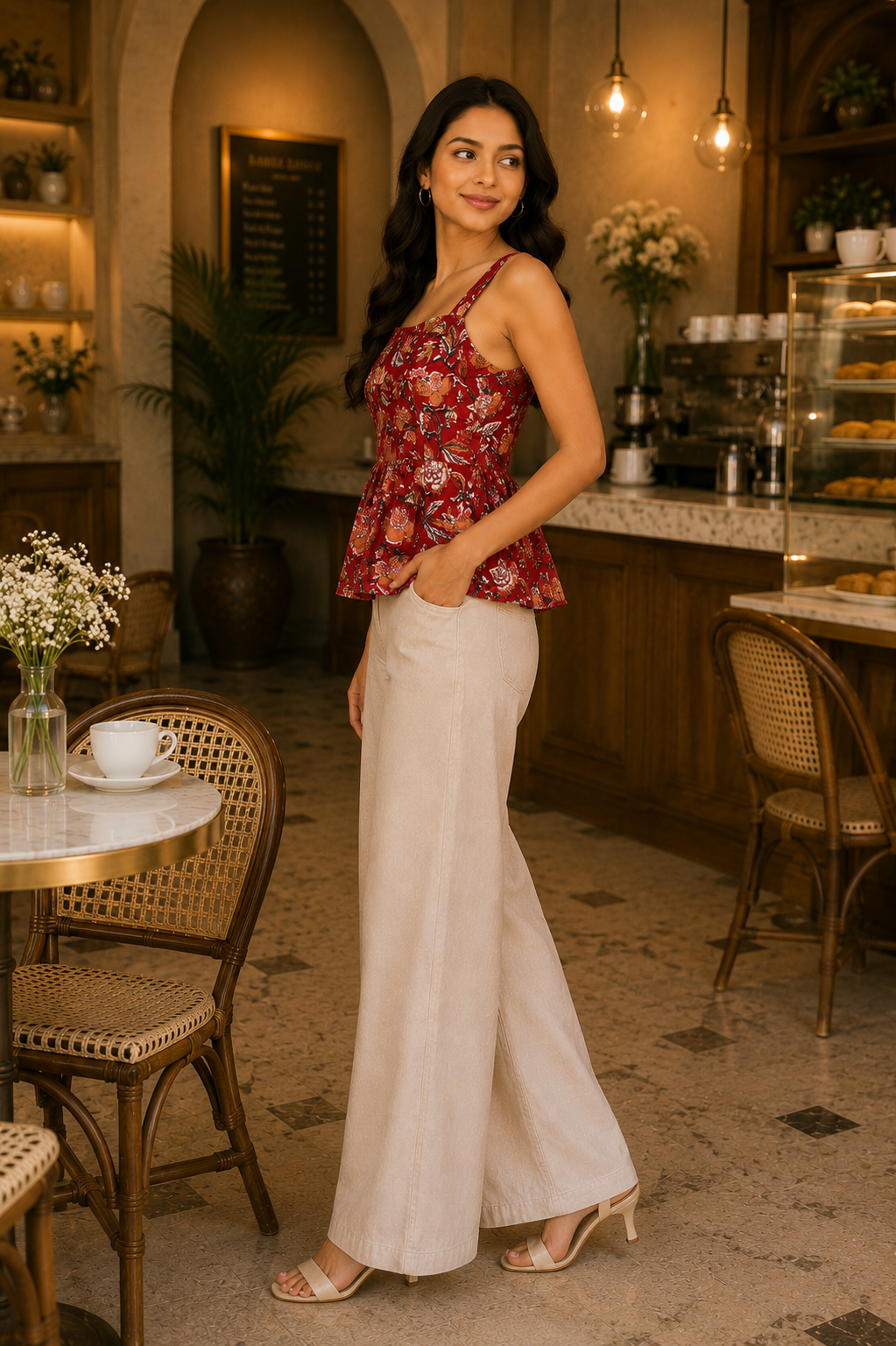 Anaya Back Peplum Camisole