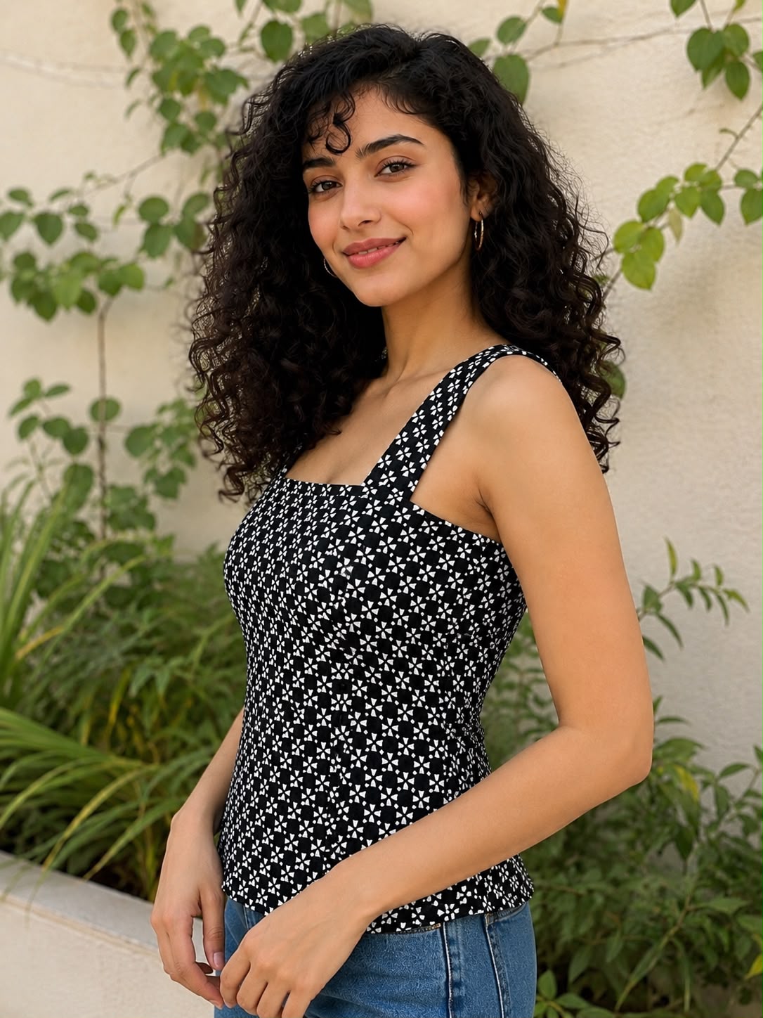 DAABU SLEEVELESS TIE BACK TOP