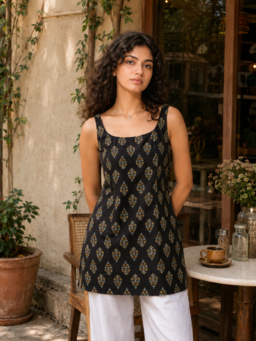 KRITI Neck Tie-Back Tunic