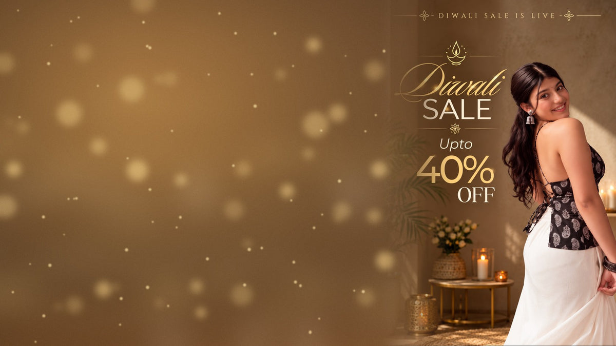 Drip Street Diwali Sale is live – up to 40% off, model in black paisley backless top1621243260e1af0c20-0